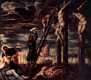 The Crucifixion of Christ Oil painting by Tintoretto