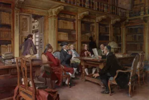 The Bibliophiles by Tito Lessi Oil Painting