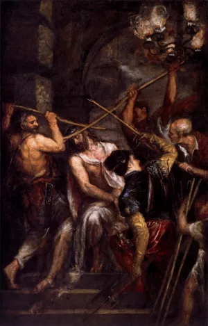 Crowning with Thorns by Tiziano Vecellio Oil Painting