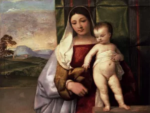 The Gipsy Madonna by Tiziano Vecellio Oil Painting