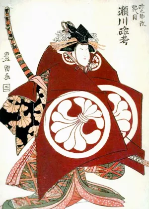 Rok Segawa VI as Tomoe-Gozen Oil painting by Toyokuni Utagawa