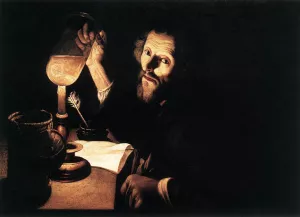 A Doctor Examining Urine by Trophime Bigot Oil Painting