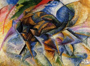 Dynamism of a Biker Oil painting by Umberto Boccioni