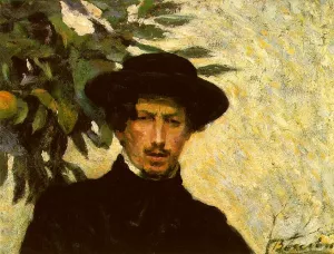 Self Portrait also known as As a Young Man by Umberto Boccioni Oil Painting