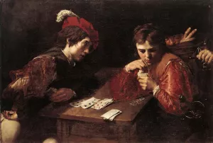 Card-Sharpers by Valentin De Boulogne Oil Painting