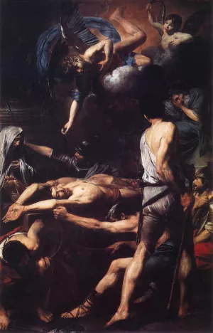 Martyrdom of St Processus and St Martinian by Valentin De Boulogne Oil Painting
