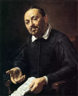 Portrait of Raffaello Menicucci by Valentin De Boulogne Oil Painting