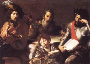 The Four Ages of Man by Valentin De Boulogne Oil Painting