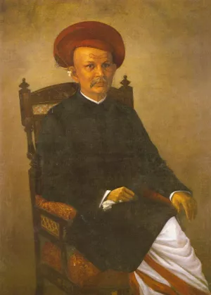 Portrait of Gentleman by Raja Ravi Varma Oil Painting