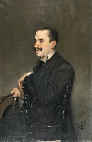 Retrato de Hombre by Vicente Castell Domenech Oil Painting
