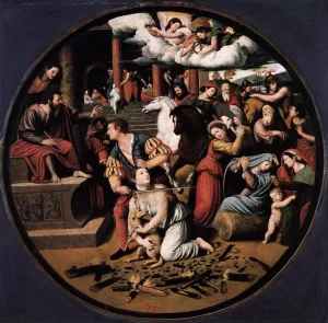 Martyrdom of St Agnes by Vicente Masip Oil Painting