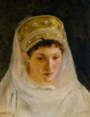 The Melancholy Bride by Viktor Alexeevich Bobrov Oil Painting