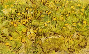 A Field of Yellow Flowers by Vincent van Gogh Oil Painting