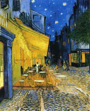Cafe Terrace at Night, also known as The Cafe Terrace on the Place du Forum Oil painting by Vincent van Gogh