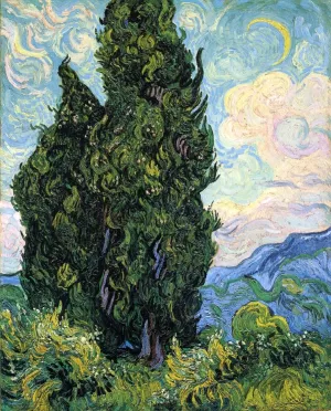 Cypresses by Vincent van Gogh Oil Painting