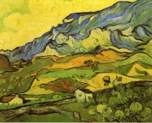 Les Alpilles, Mountain Landscape Near South-Reme by Vincent van Gogh Oil Painting