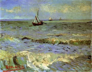 Seascape at Saintes-Maries by Vincent van Gogh Oil Painting