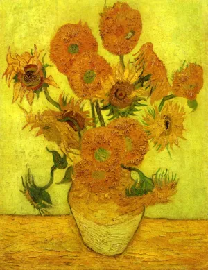 Still Life: Vase with Fourteen Sunflowers Oil painting by Vincent van Gogh