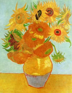 Still Life: Vase with Twelve Sunflowers by Vincent van Gogh Oil Painting