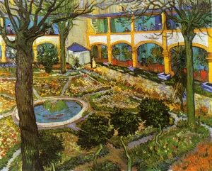 The Courtyard of the Hospital at Arles Oil painting by Vincent van Gogh