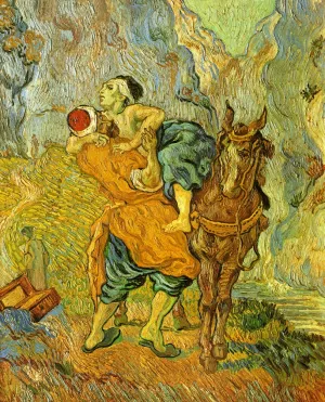 The Good Samaritan after Delacroix Oil painting by Vincent van Gogh