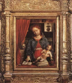 Madonna and Child with an Angel by Vincenzo Foppa Oil Painting
