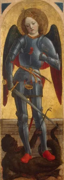 St Michael Archangel by Vincenzo Foppa Oil Painting