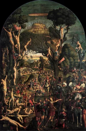 Crucifixion and Apotheosis of the Ten Thousand Martyrs by Vittore Carpaccio Oil Painting