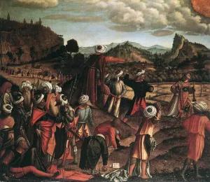 The Stoning of St. Stephen by Vittore Carpaccio Oil Painting