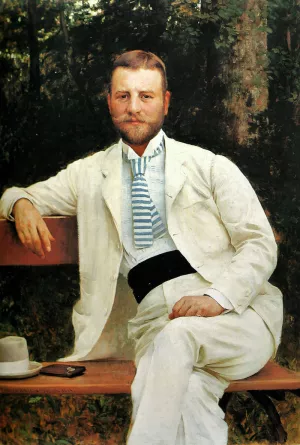 Portrait of Gustav Pongratz by Vlaho Bukovac Oil Painting