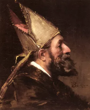 A Bishop by Wenceslas Vacslav Brozik Oil Painting