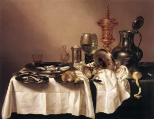 Still-Life with Gilt Goblet by Willem Claesz Heda Oil Painting