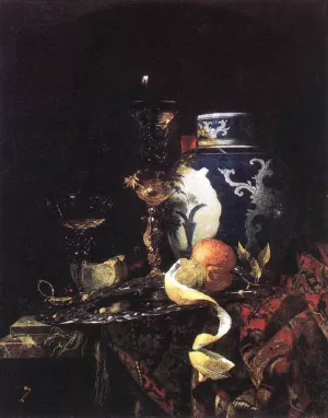 Still-Life with a Late Ming Ginger Jar by Willem Kalf Oil Painting