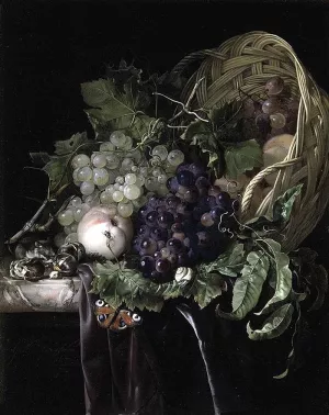 Fruit Still-Life by Willem Van Aelst Oil Painting