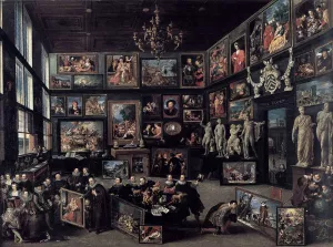 The Gallery of Cornelis van der Geest by Willem Van Haecht Oil Painting