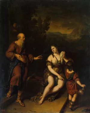 Expulsion of Hagar by Willem Van Mieris Oil Painting