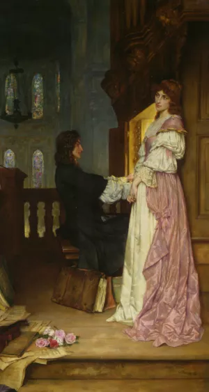 If Music Be the Food of Love by William A Breakspeare Oil Painting