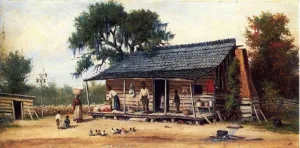 Cabin by William Aiken Walker Oil Painting
