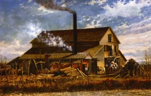 Cotton Gin, Adams County, Mississippi by William Aiken Walker Oil Painting