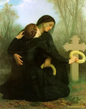 All Saints Day also known as Le Jour des Morts by William-Adolphe Bouguereau Oil Painting