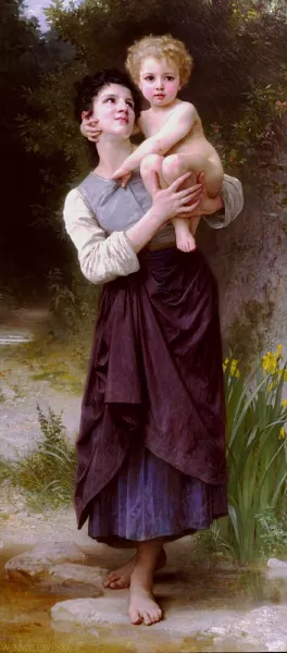 Brother and Sister by William-Adolphe Bouguereau Oil Painting