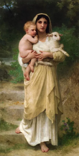 Lambs by William-Adolphe Bouguereau Oil Painting