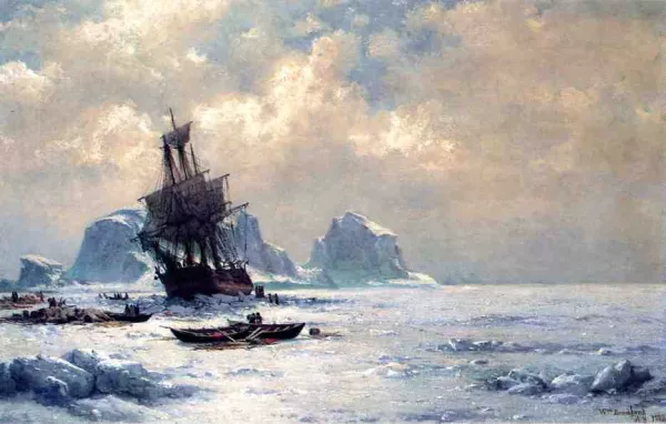 Caught in the Ice Oil painting by William Bradford