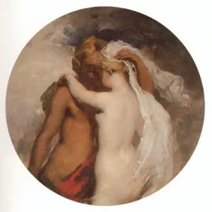 Nymph and Satyr by William Etty Oil Painting
