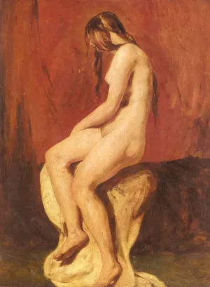 Study of a Female Nude by William Etty Oil Painting