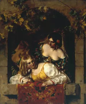 Window in Venice, During a Fiesta by William Etty Oil Painting