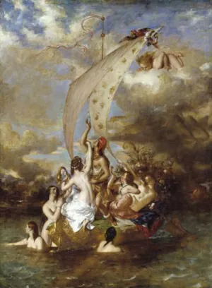 Youth at the Prow, Pleasure at the Helm by William Etty Oil Painting