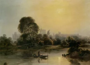 Windsor Castle from the Thames by William Fowler II Oil Painting