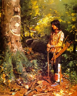 Archery Practice by William Gilbert Gaul Oil Painting