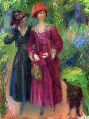 A Stroll in the Park by William Glackens Oil Painting
